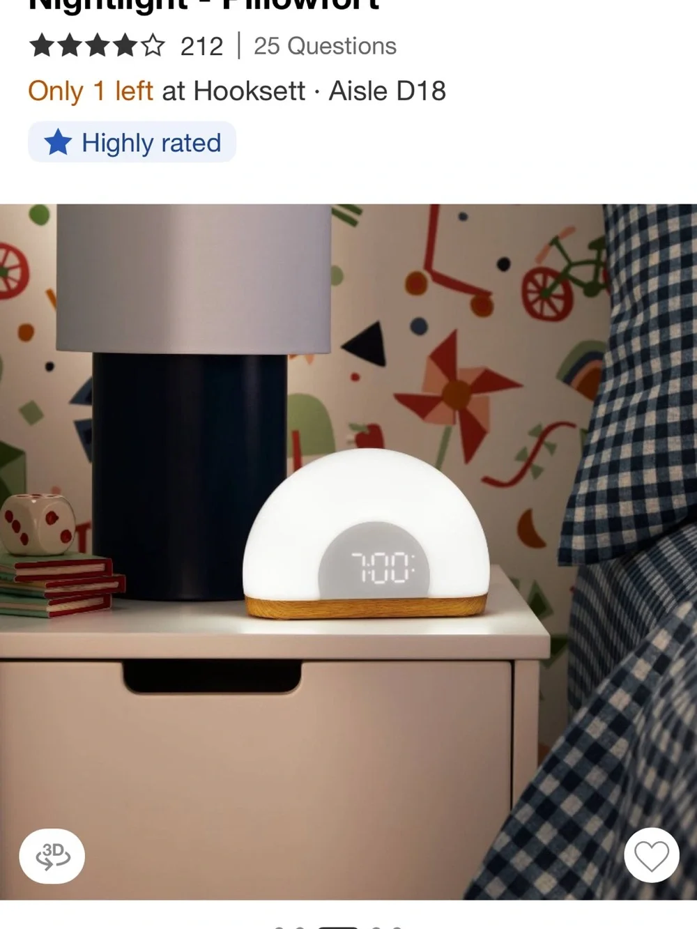 Wake Up Light Rise with Wood Kids' Nightlight - Pillowfort™